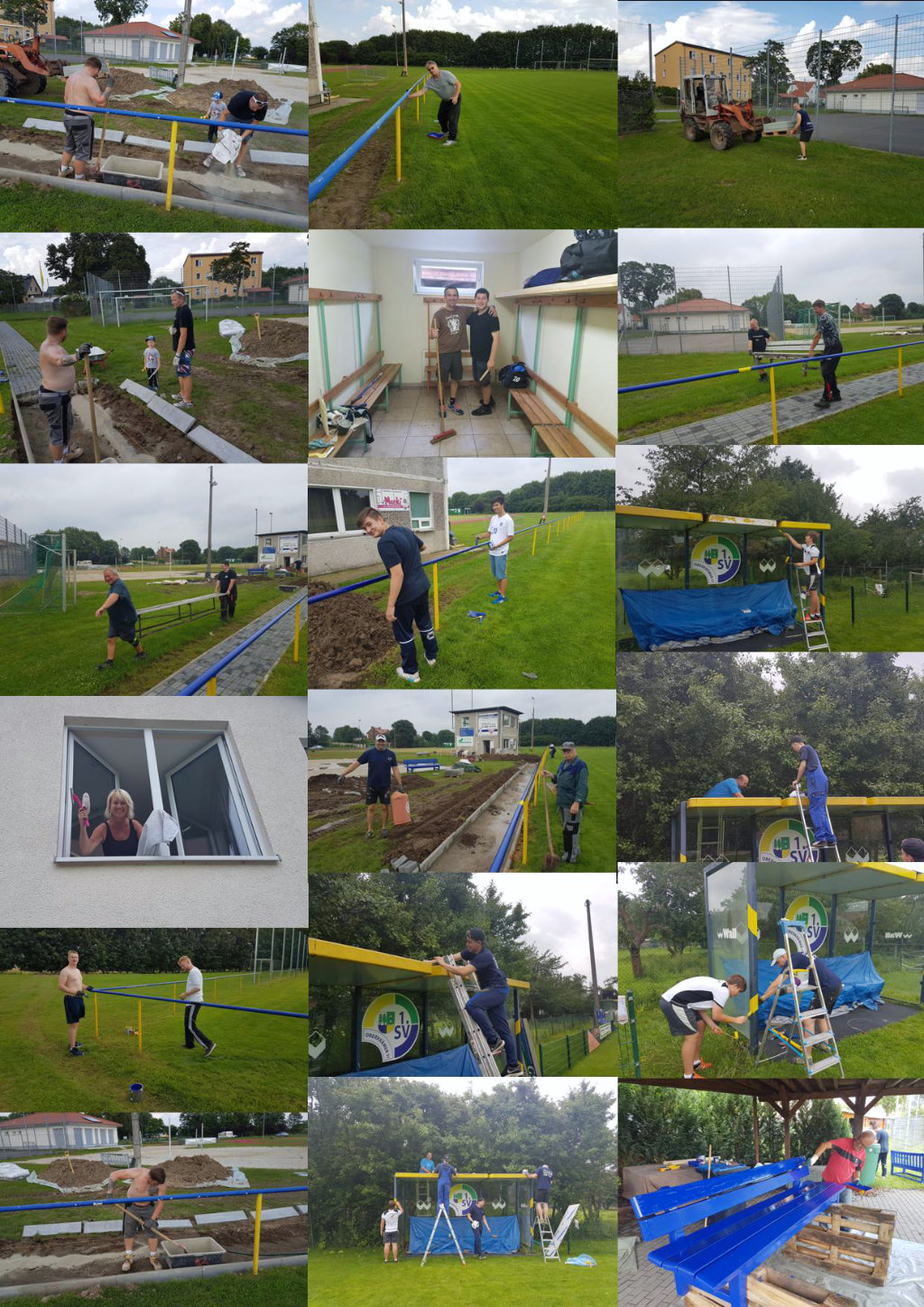 2017 Eine Collage vom Arbeitseinsatz